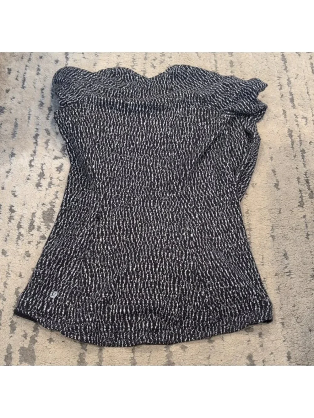 Lululemon Runderful Long Sleeve Knotted Jacquard Black White